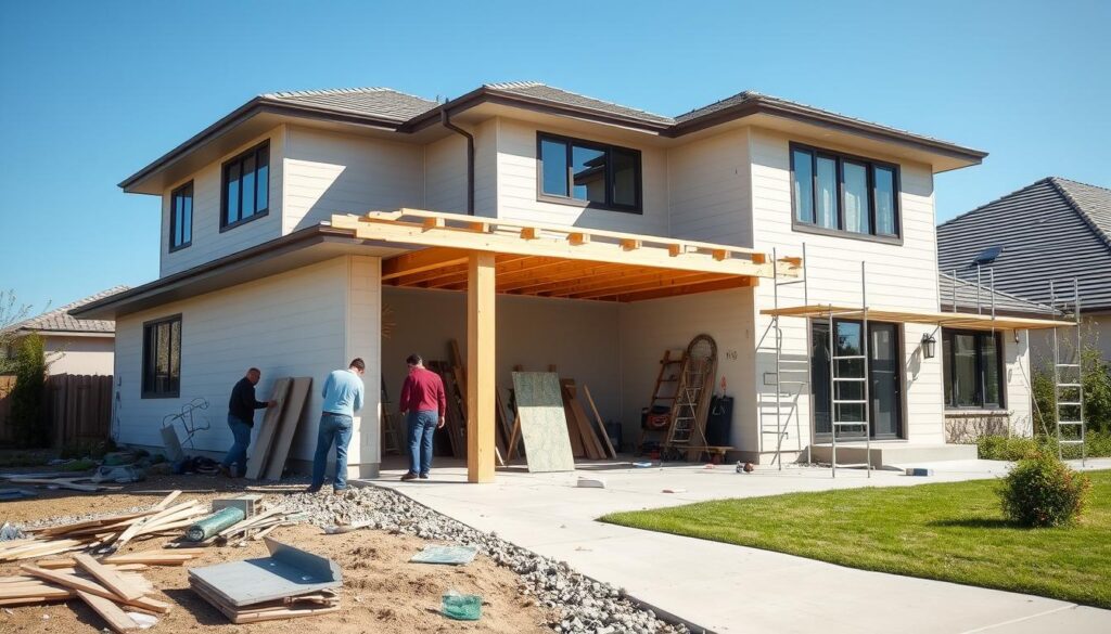 adding garage to side of house